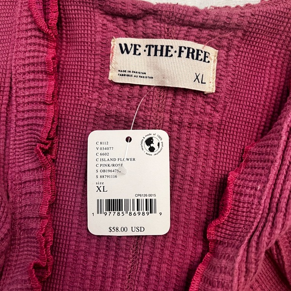 Free People Caramel Tank 100% Cotton New With Tags Size XL - Picture 6 of 7